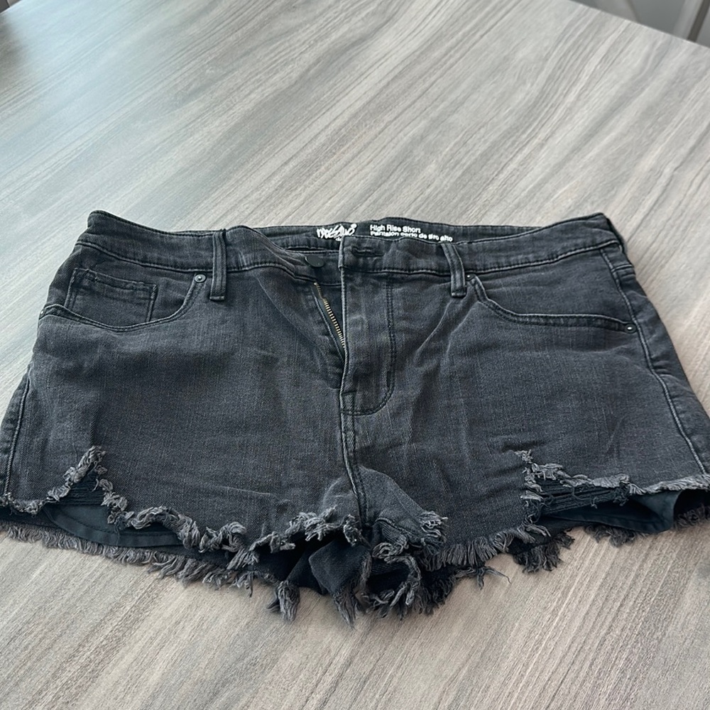 Mossimo denim black shorts size 16